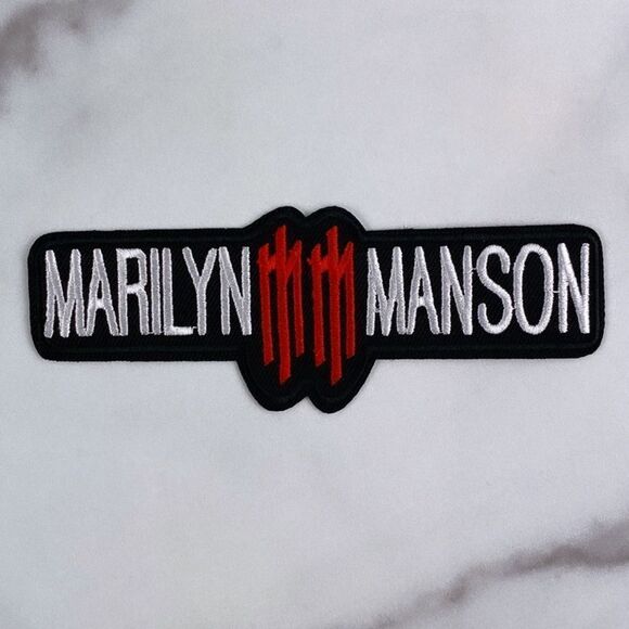 Marilyn Manson MM Embroidered Patch - Picture 1 of 3